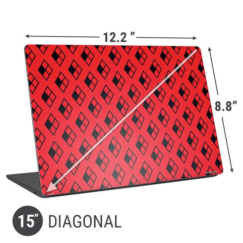 DC Comics Harley Quinn Logo Pattern Universal Laptop 15in (12.2 x 8.8in) Skin
